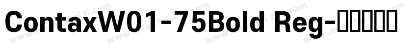 ContaxW01-75Bold Reg字体转换